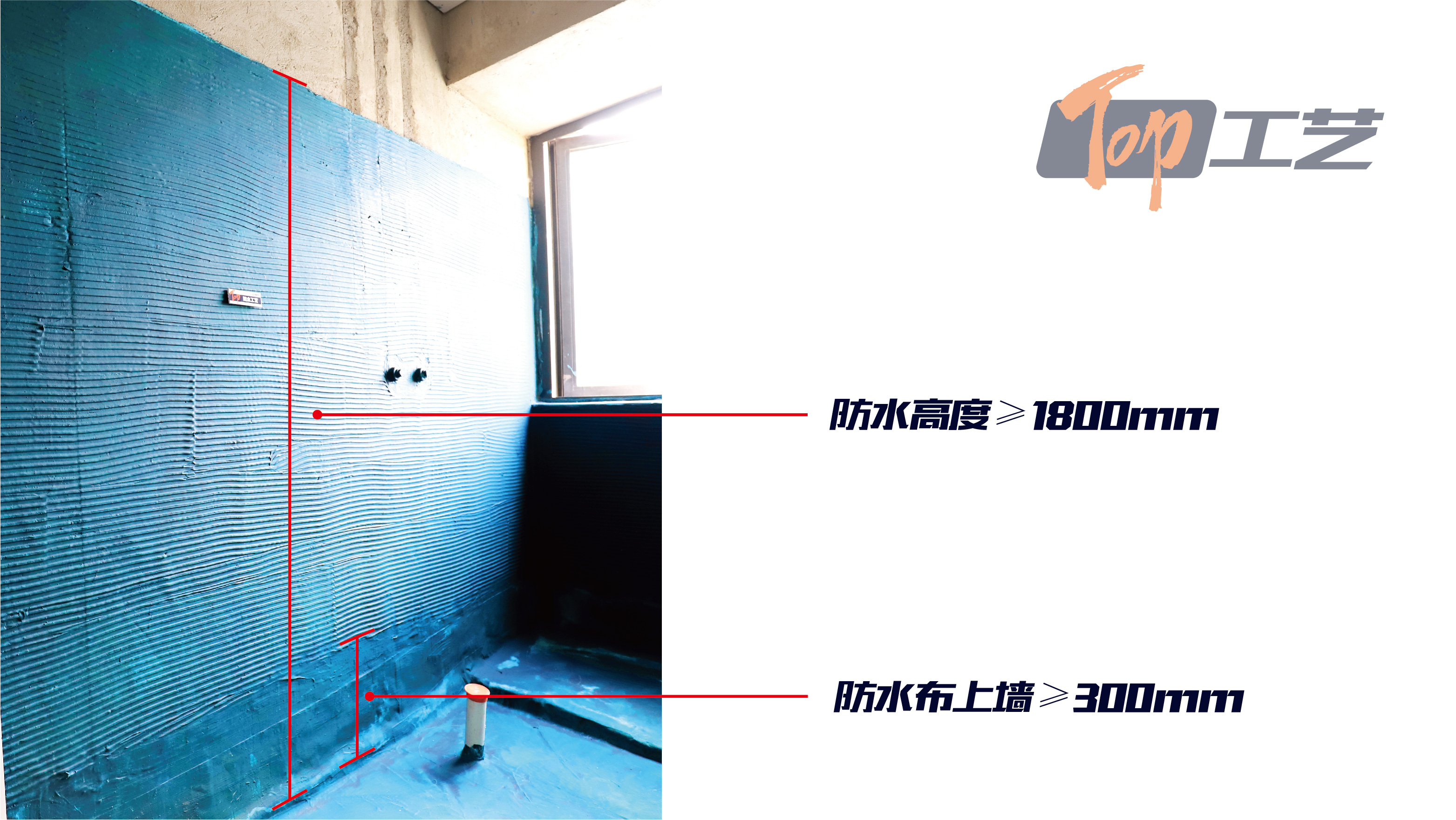 1、衛(wèi)生間防水高度
